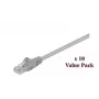 Microconnect V-UTP505VP Cat5e U/UTP verkkokaapeli, 5 m, harmaa, 10 kpl:n pakkaus