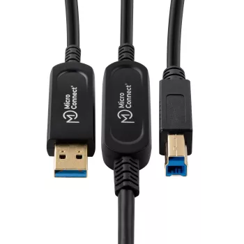 Microconnect MC-USB3.0AB20OP USB-kaapeli USB 3.2 Gen 2 (3.1 Gen 2) 20 m USB A USB B musta