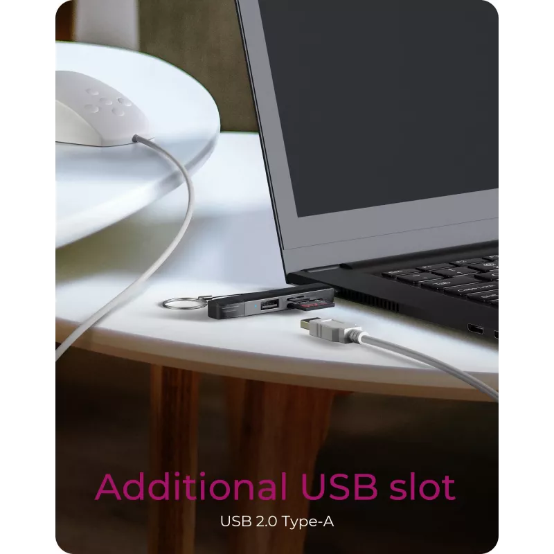 Kortinlukija icybox 61179 – USB 3.2 Gen1 3-in-1, USB Type-C- ja Type-A-liitännät
