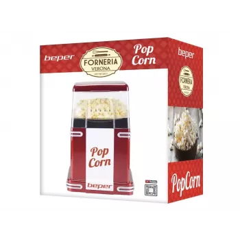 Popcornkone Beper 90.590Y punainen valkoinen 1200 W 3 min