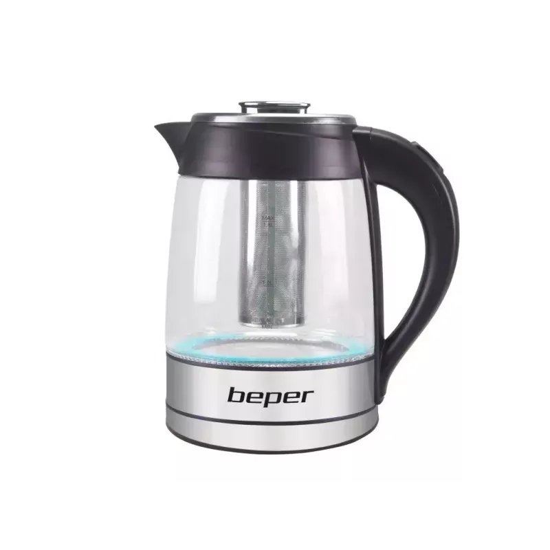 Sähköinen vedenkeitin Beper 1,8 L 2200 W läpinäkyvä