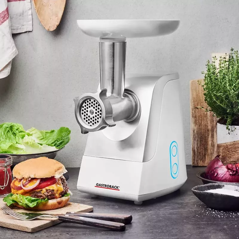 Lihamylly Gastroback Design Plus 350 W hopea valkoinen