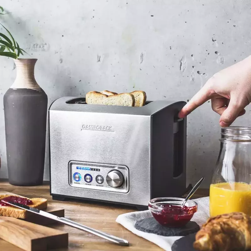 Leivänpaahdin Gastroback Design Pro 2S 2 viipaletta 950 W musta ruostumaton teräs