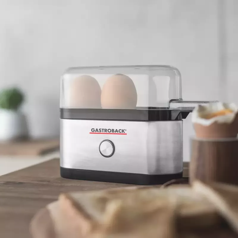 Munankeitin Gastroback Design Mini 3 munaa 350 W musta ruostumaton teräs