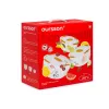 Kulhosetti OURSSON BS2981RC/OR 1,7 l pyöreä keraaminen oranssi valkoinen 3 kpl