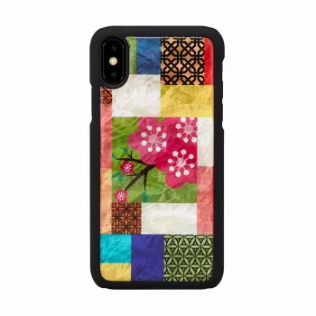 Älypuhelinkotelo iKins iPhone XS/S — kirsikankukkavalkoinen design, suojaava kovakuorinen istuvuus