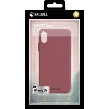 Lompakkokotelo Krusell Sandby iPhone X/XS viininpunainen