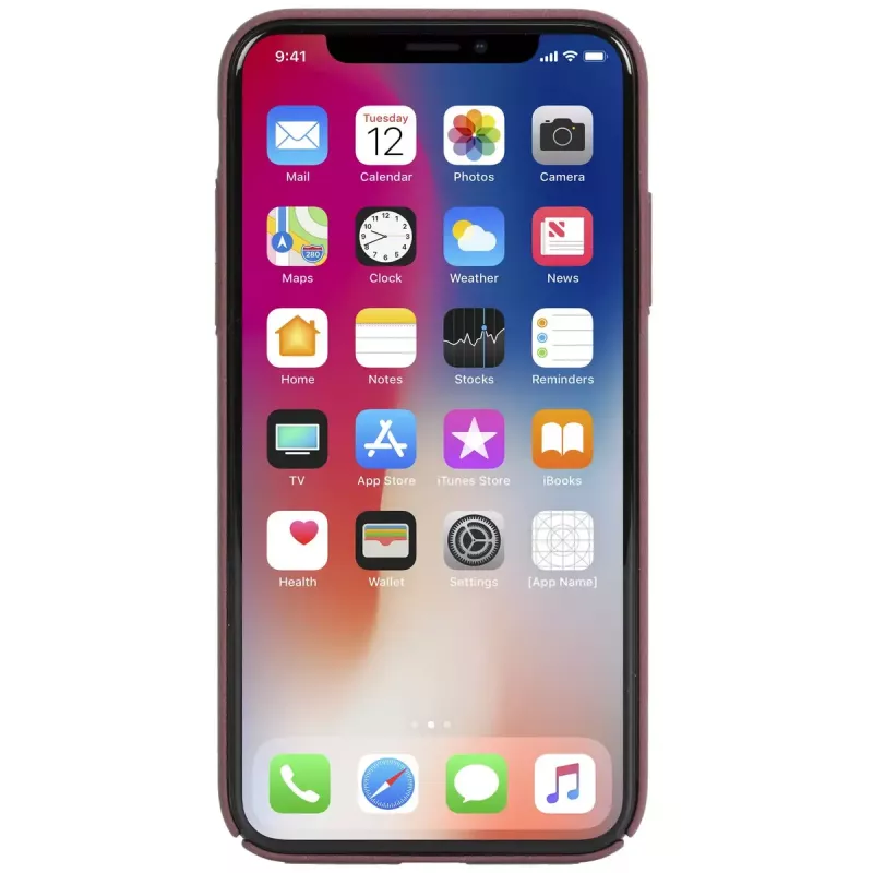 Lompakkokotelo Krusell Sandby iPhone X/XS viininpunainen