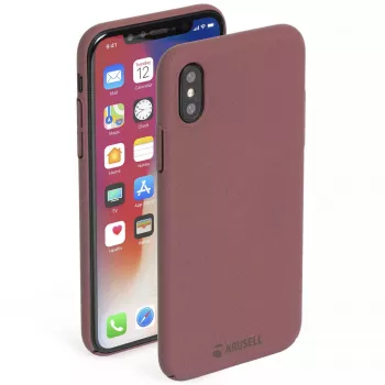 Lompakkokotelo Krusell Sandby iPhone X/XS viininpunainen