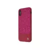 Tellur Glitter II keinonahkakuori iPhone X/XS -puhelimelle, vaaleanpunainen