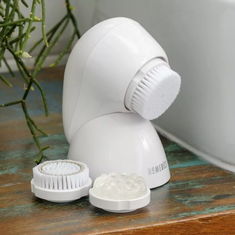 HoMedics FAC-600-EU kasvoharja pulsaatio ruusukulta, valkoinen paristo