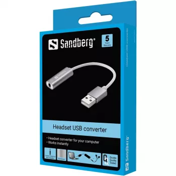 Headset USB-muunnin Sandberg Sandberg Headset USB-muunnin