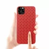 Pehmeä matkapuhelinkotelo Devia iPhone 11 Pro — kudottu kuvio, punainen