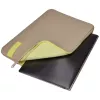 Case Logic Reflect REFPC-114 kannettavan suojakotelo 35,6 cm (14 tuumaa), muistivaahto, polyesteri, Plaza Taupe/Sun-Lime
