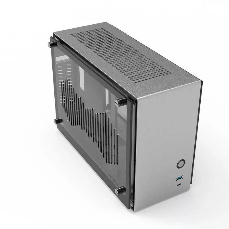Tietokonekotelo Zalman M2 Mini-Silver Mini-Tower hopea
