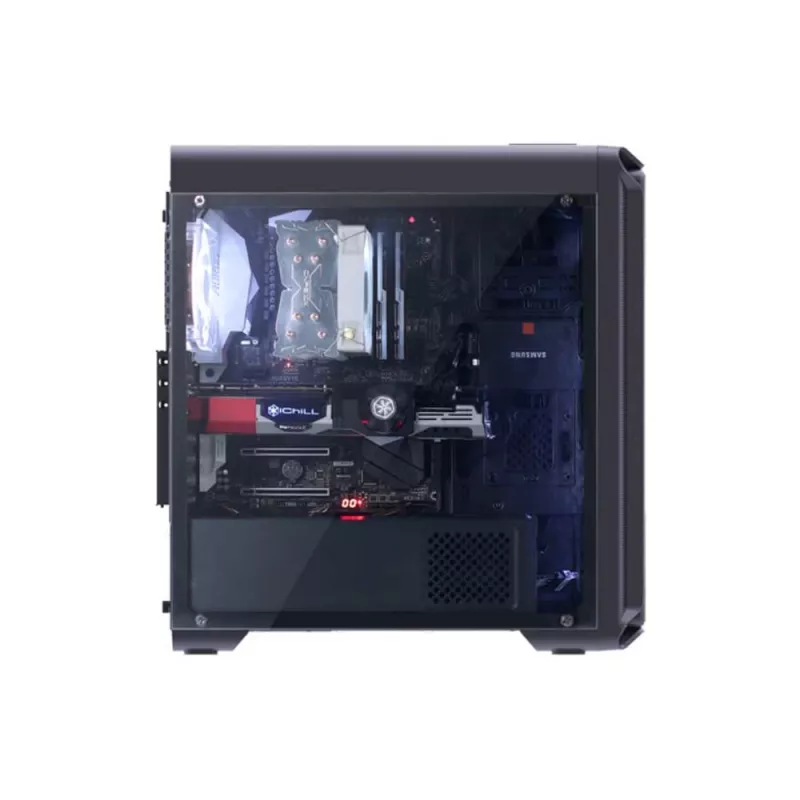 Zalman i3 Midi-Tower -kotelo - musta Window Midi Tower
