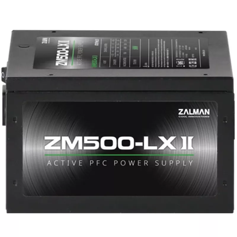 Zalman ZM500-LXII -virtalähde 500 W 20+4-Pin ATX ATX musta