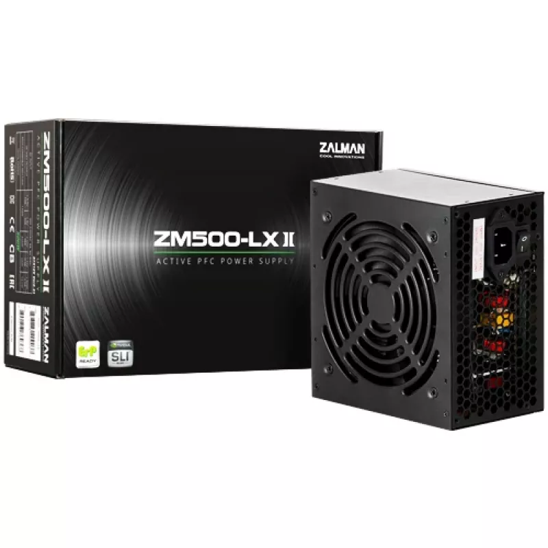 Zalman ZM500-LXII -virtalähde 500 W 20+4-Pin ATX ATX musta