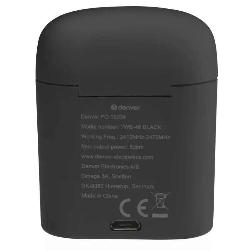 Headset Denver TWE-46 musta