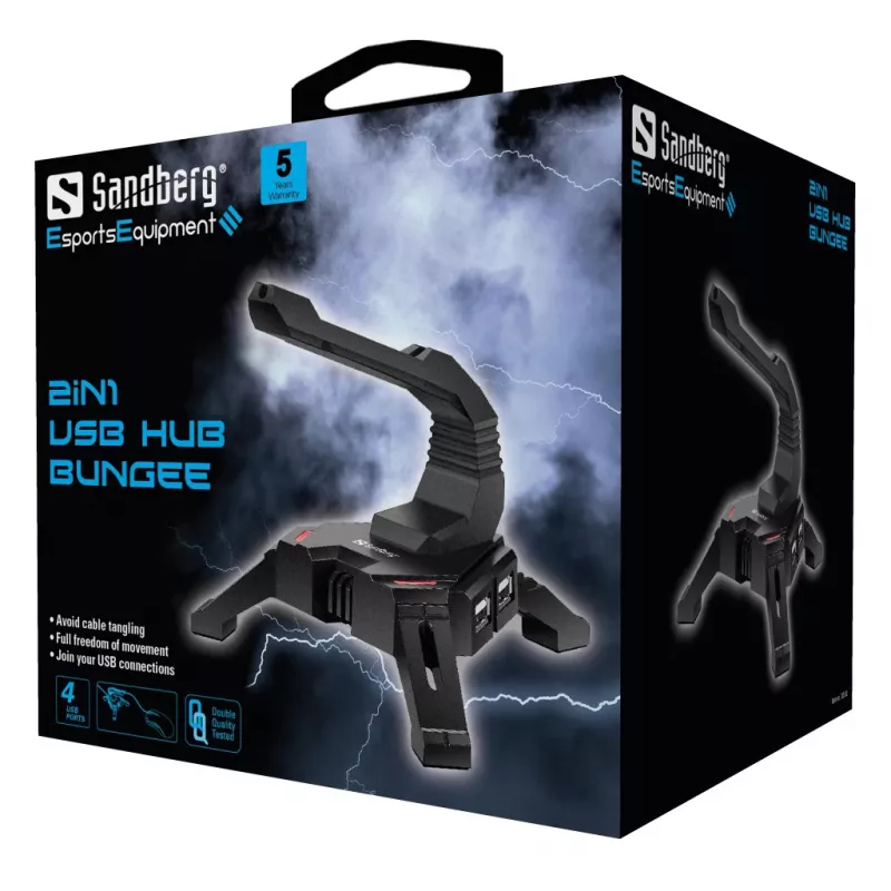Sandberg 2in1 USB-keskitin Bungee