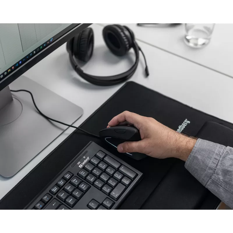 Johdollinen hiiri Sandberg Wired Vertical -hiiri USB Type-A