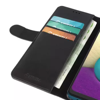 Krusell Galaxy A02 lompakkokotelo 16,5 cm musta 3 korttipaikkaa