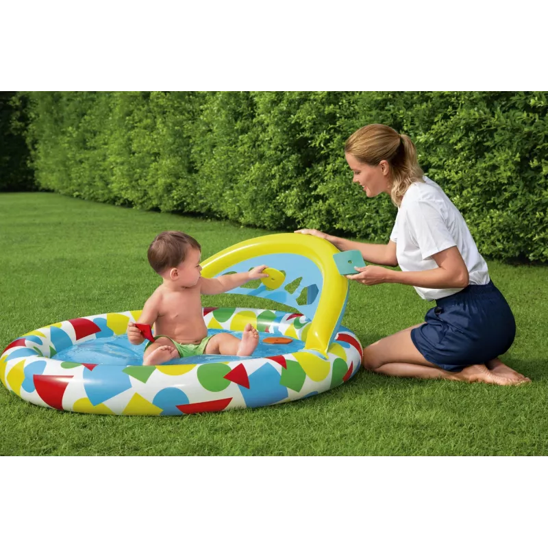 Bestway 52378 Splash & Learn lasten uima-allas katoksella, 45 l, 117 x 120 x 117 cm