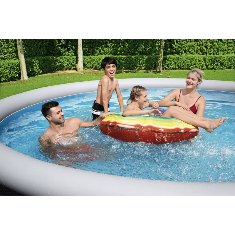 Bestway 57372 pystytysallas puhallettava allas pyöreä 12362 L harmaa