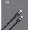 USB-C–USB-C-kaapeli Orsen S53, 1 m, 3 A, punainen