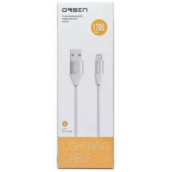 Micro-USB-datakaapeli Orsen S32 2.1A 1,2 m harmaa