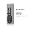 USB-A–USB-C-kaapeli Orsen S9C 1 m, 2,1 A, musta