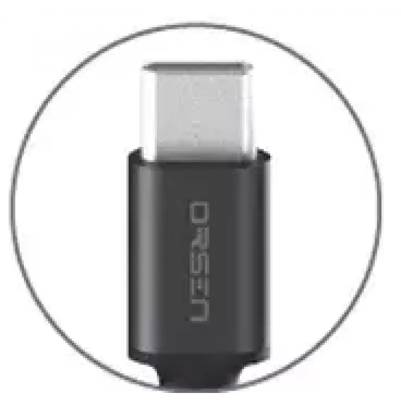 USB-A–USB-C-kaapeli Orsen S9C 1 m, 2,1 A, musta