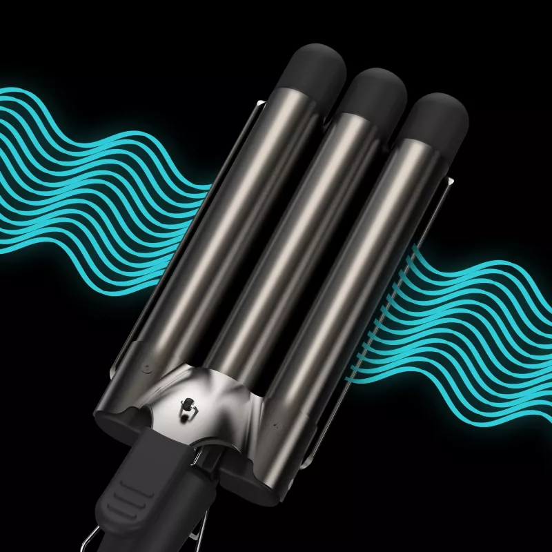 Revamp Progloss Deep Beach Waver teksturointirauta lämmin musta 3 m