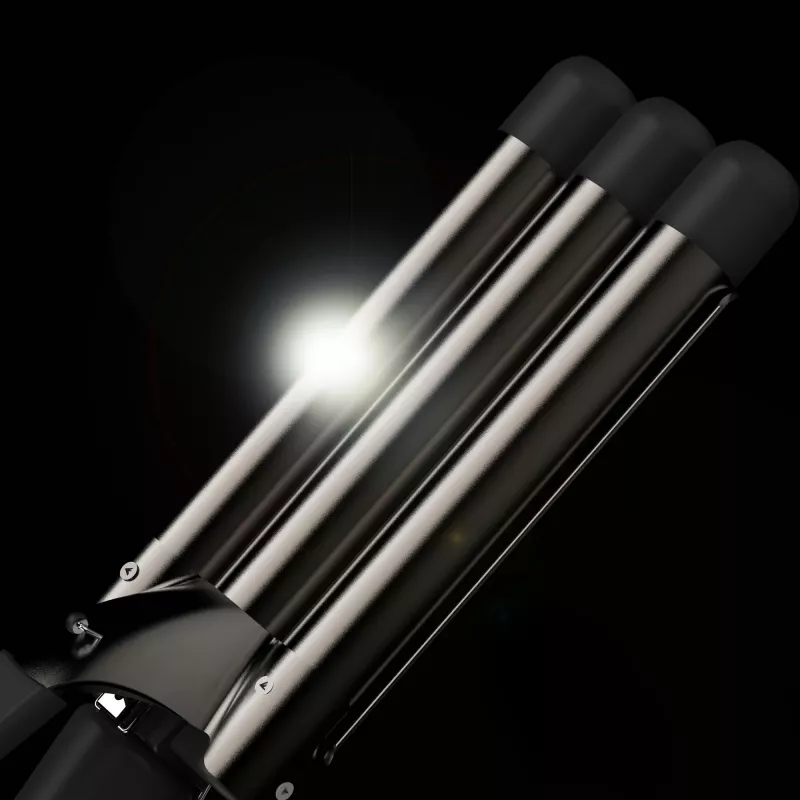 Revamp Progloss Deep Beach Waver teksturointirauta lämmin musta 3 m