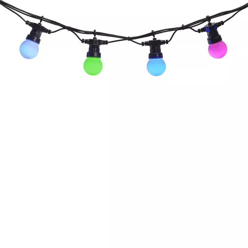 Denver SLP-510 älykäs LED-juhlavalosarja, 10 lamppua, 9 m, Wi-Fi, RGB, IP65