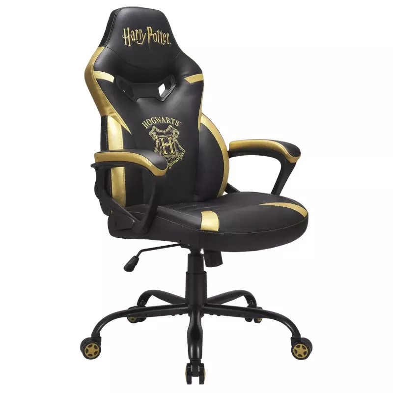 PC-pelituoli Subsonic Junior Hogwarts pehmustettu istuin musta keltainen