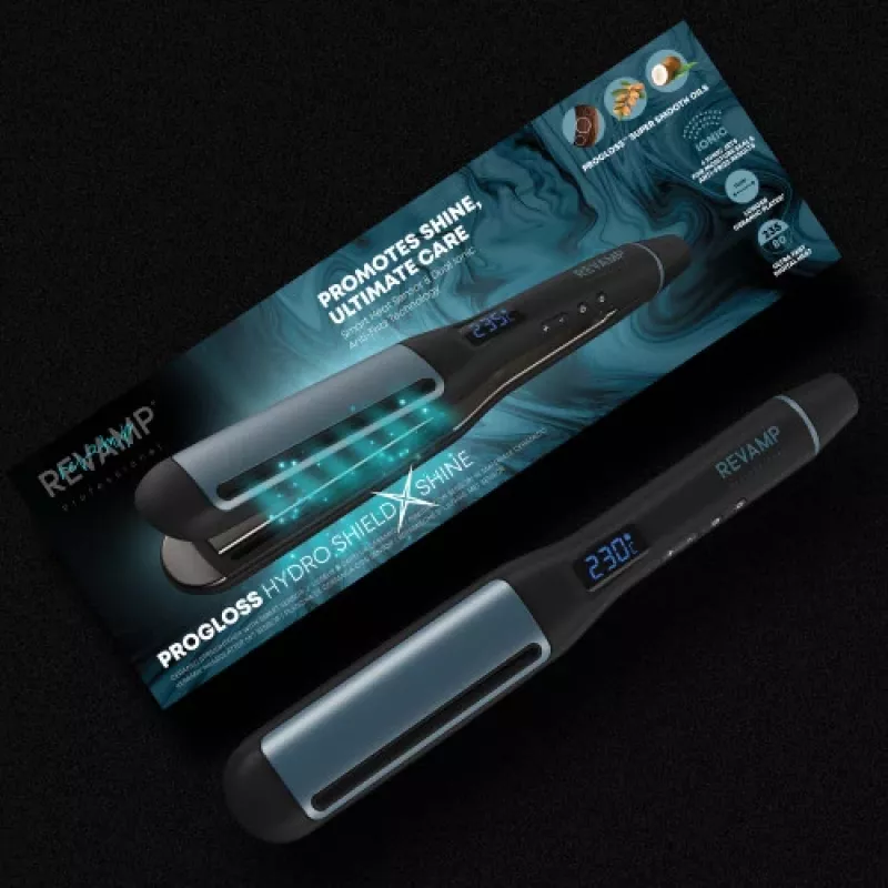 Revamp Progloss Hydro Shield X Shine -suoristusrauta lämmin musta 3 m