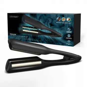 Revamp Progloss 2-in-1 Beach & Volume Waver -kiharrin lämmin musta 3 m