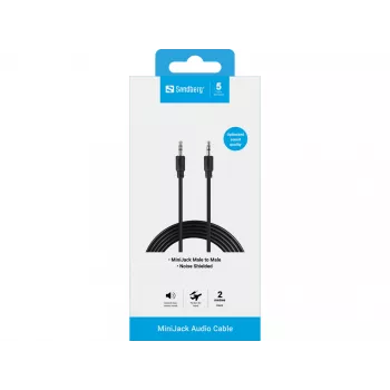 MiniJack-kaapeli M-M Sandberg 501-24 2m