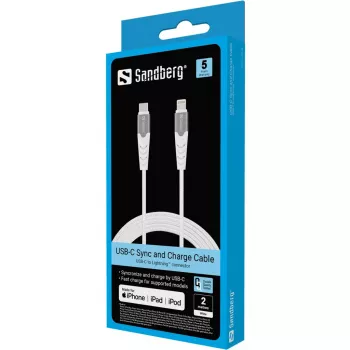 Sandberg USB-C PD to Lightning MFI 2M PRO kaapeli 2m Lightning USB C