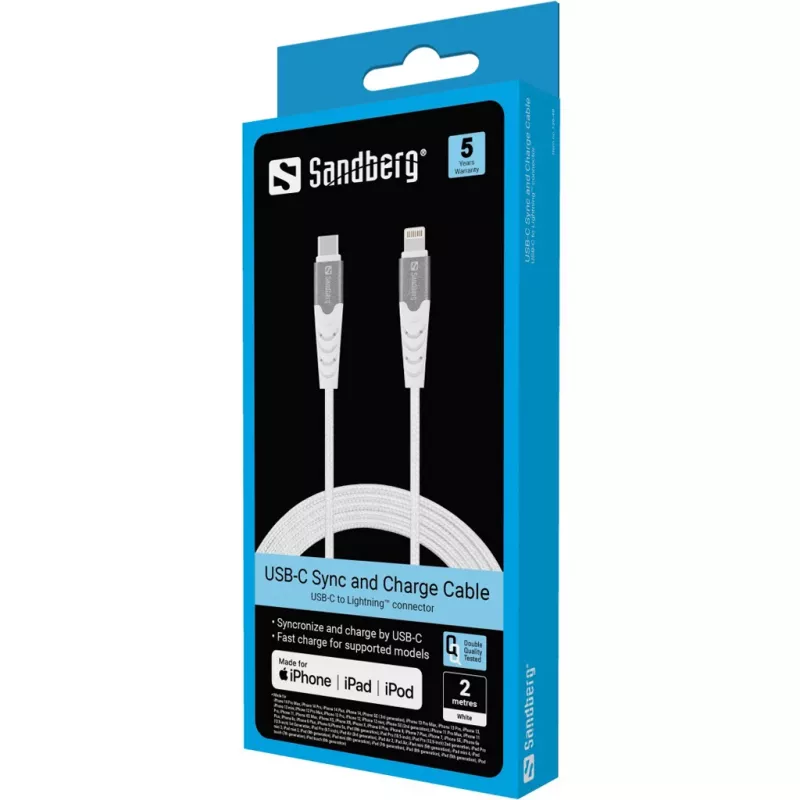 Sandberg USB-C PD to Lightning MFI 2M PRO kaapeli 2m Lightning USB C