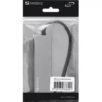 USB-keskitin Sandberg USB-C to 4 x USB 3.0 Hub SAVER