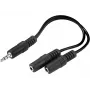 Audionjakaja Sandberg MiniJack 1->2 502-16