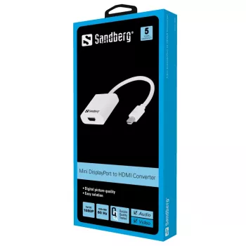 Sandberg MiniDP–HDMI-adapteri 508-29
