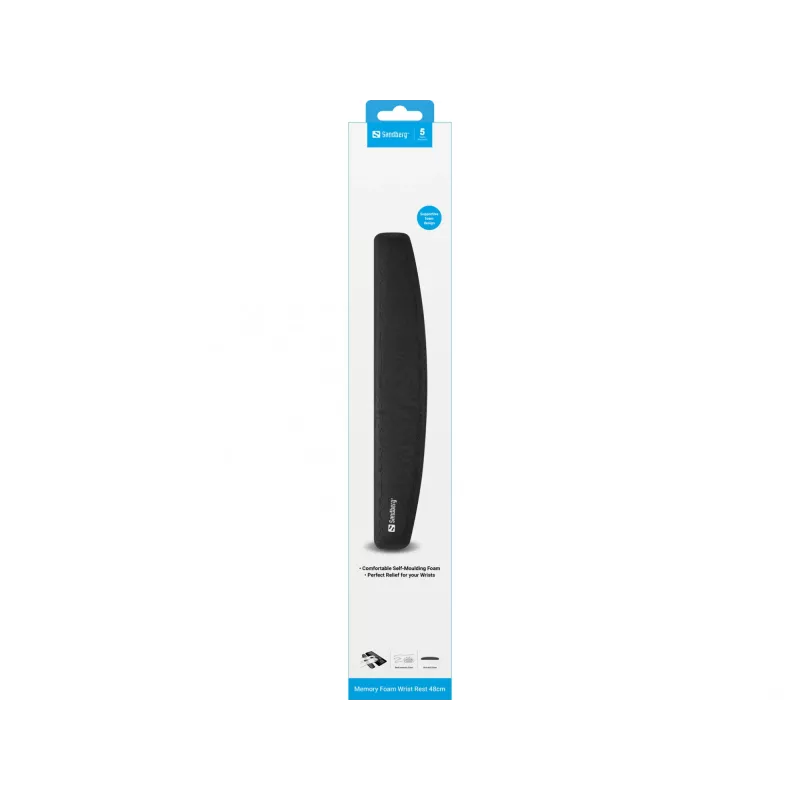 Sandberg Memory Foam -rannetuki 48 cm musta