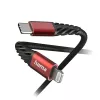 Hama Extreme Lightning - USB-C -kaapeli 1,5 m 3A musta punainen
