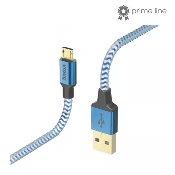 Hama Reflective USB-kaapeli USB 2.0 1,5 m USB A Micro-USB B sininen