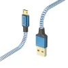 Hama Reflective USB-kaapeli USB 2.0 1,5 m USB A Micro-USB B sininen