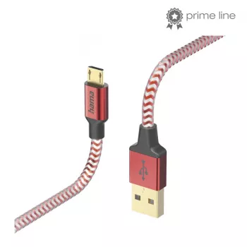Hama Reflective USB-kaapeli USB 2.0 1,5 m USB A Micro-USB B punainen