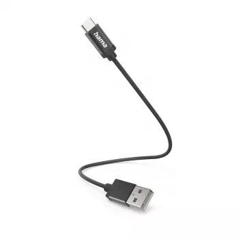 Hama 00201600 USB-kaapeli USB 2.0 0,2 m USB A USB C musta